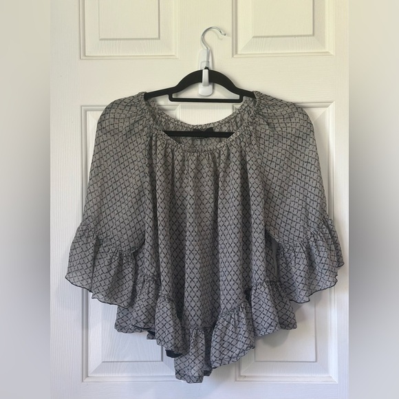 Isabel Marant Adriana Ruffle Printed Georgette Silk Top. Size 38/US 6. - Picture 5 of 6